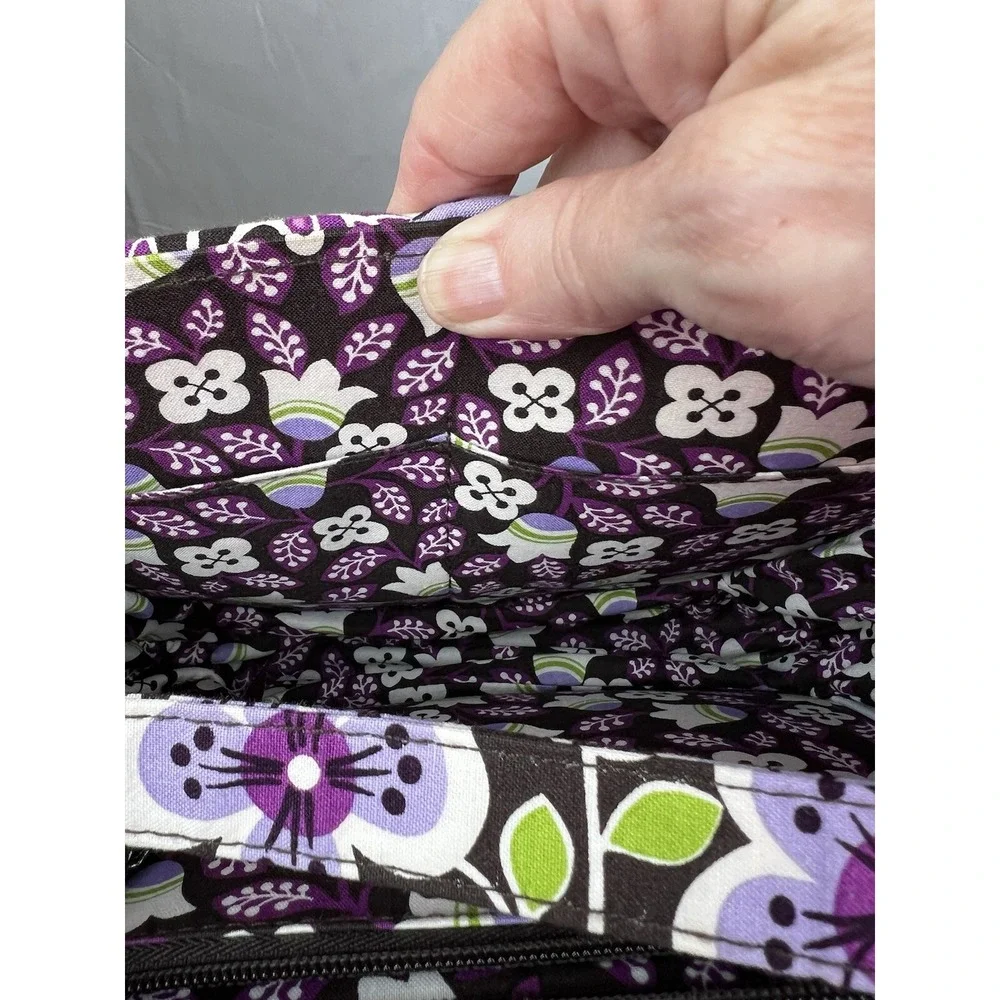 VERA BRADLEY Rachel CROSSBODY Small Size  BAG Purple/Green/Brown FLORAL